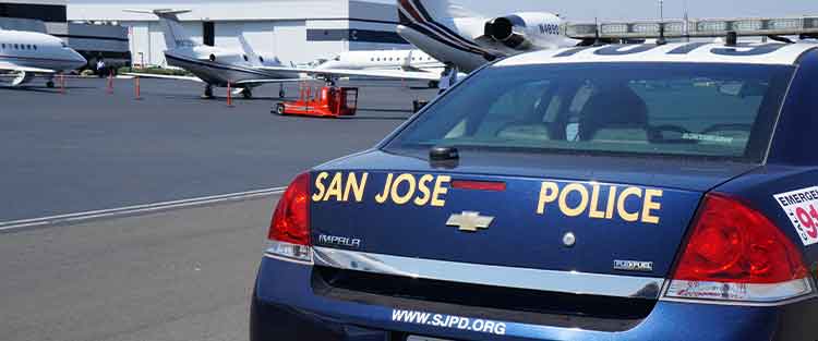 Patrol car at airport