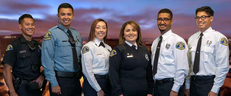 Assorted police personnel